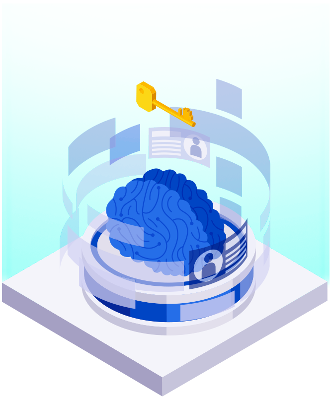 Icon representing that Xerpa protects your company’s internal information